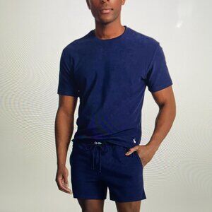 Polo Ralph Lauren Men Terry Cabana Sleep Black Shirt Size M